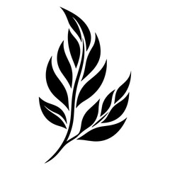 Icon Illustration of Leaf in Trendy Flat Isolated on White Background. SVG Vector

