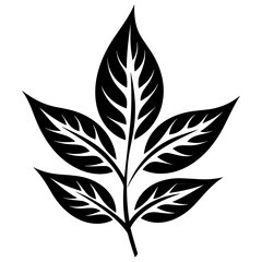 Icon Illustration of Leaf in Trendy Flat Isolated on White Background. SVG Vector

