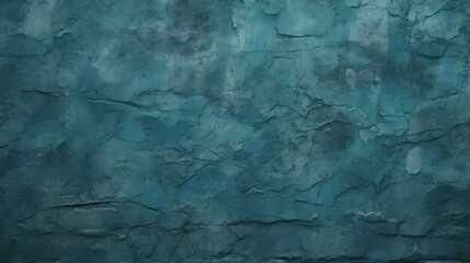 Naklejka premium Old blue concrete wall surface. Сrumbled. Close-up. Dark teal rough background for design. Generative AI