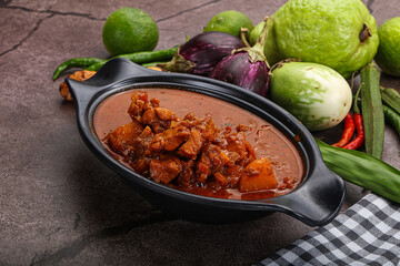 Indian cuisine - spicy chicken vindaloo