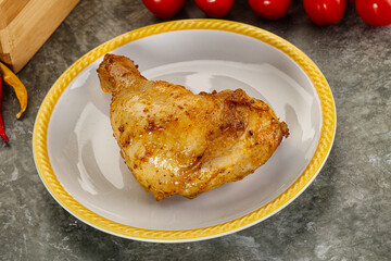 Roasted chicken leg with spices