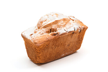 Cupcake isolated on white background. Homemade baking