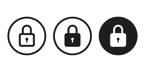 Padlock icon vector. Lock icon Silhouette. Private access, restricted access sign. Security symbol vector.