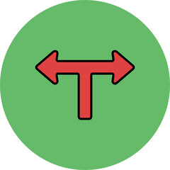 Fototapeta premium T Junction Icon