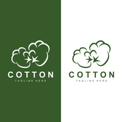 Cotton Logo Plant Design Vector Templet Symbol