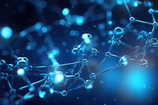 Abstract Network Energy Symbolized By Transparent Hydrogen Molecules Highquality Photo