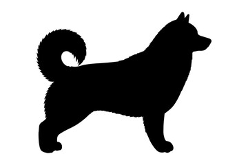 Husky Dog silhouette. Vector illustration