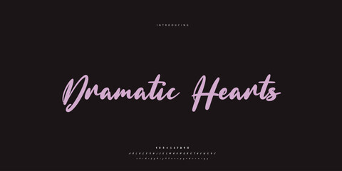 Fototapeta premium signature Font Calligraphy Logotype Script Brush Font Type Font lettering handwritten 