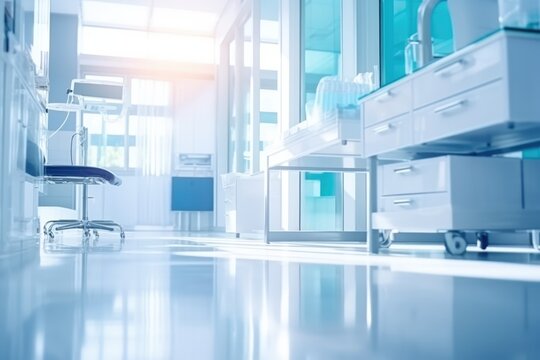 Blurred Medical Background With Modern Interior Highquality Photo