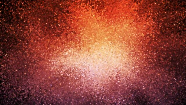 cg particle motion background golden sunset explosure isolated on black cosmic dust shining star birth new life concept