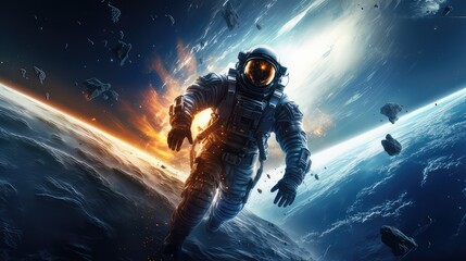 astronaut in space