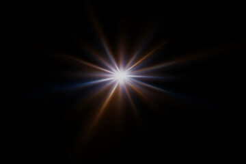 Obraz premium A flash of light that creates a speed effect. The flare of the special effect of an explosion of light.