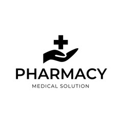 Obraz premium Medical Cross and Health Pharmacy Logo Vector Template on white background