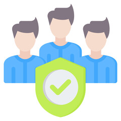 Insurance Team Flat Icon