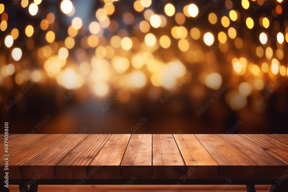 Poster table and bokeh background