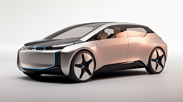 image of a cutting-edge and stylish electric car against a white backdrop.