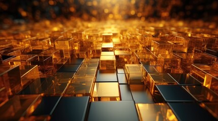 Obraz premium Nostalgic Design Touch. Vintage Golden Background