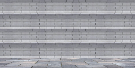 Gartenterrasse mit Hausmauer in verschiedenen grauen Farbabstufungen