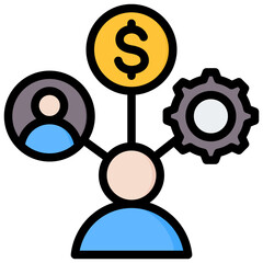 Business Outline Color Icon