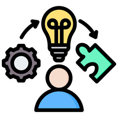 Strategy Outline Color Icon