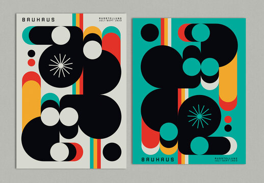Contemporary Graphic Bauhaus Design Poster Layout 