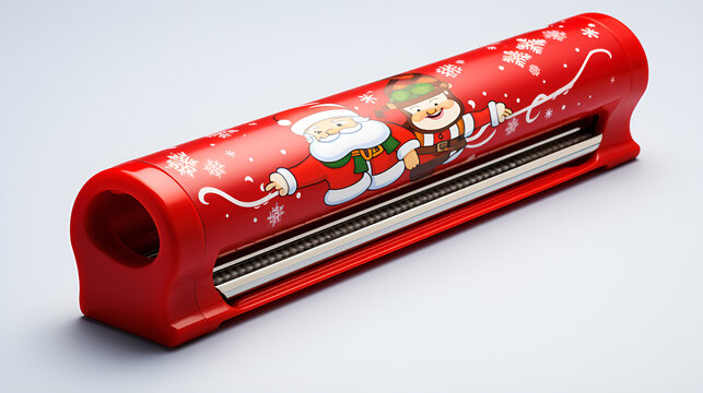 red plastic cover , chrismiss day paper, decoration paper with Santa 