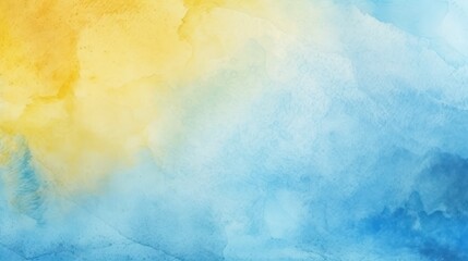 Watercolor art background. Old paper. Blue and yellow  texture for cards, flyers, poster, banner.
