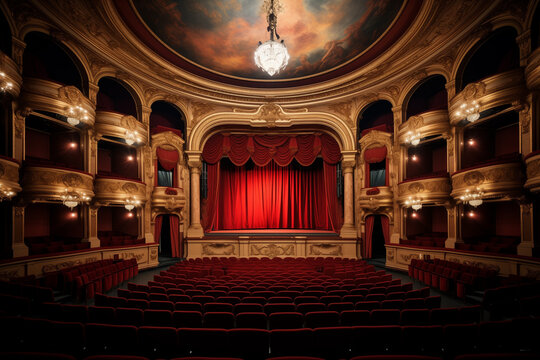 the stage of the opera house