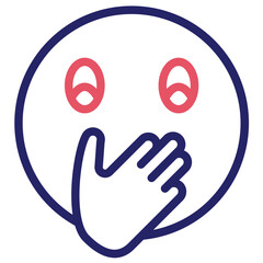Face with Hand Over Mouth Icon