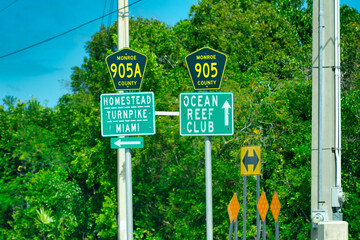 Road directions in Monroe County, Florida