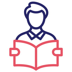 Student Reading Book Icon