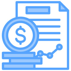 Content Marketing Blue Icon