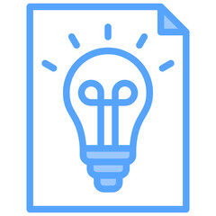 Content Idea Blue Icon