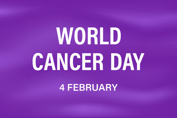 Lavender ribbon. February 4 is World Cancer Day.