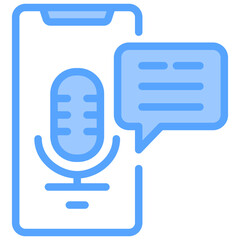 Voice Message Blue Icon