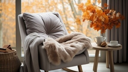 Autumn cozy lounge design