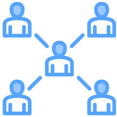 Coordination Blue Icon