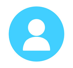 シンプルな水色のユーザーアイコン