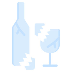 Glass Waste Flat Icon