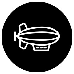 Zeppelin Vector Icon Design Illustration © Graphixs Art