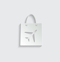 Duty free vector icon bag icon 