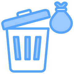 Garbage Collection Blue Icon