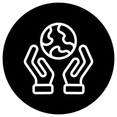 Save the World Vector Icon Design Illustration