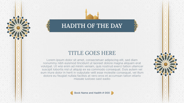 Beautiful Islamic Arabic decorative ornamental background for writing Hadith and Quran verses