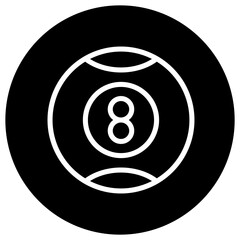 Pool ball Vector Icon Design Illustration