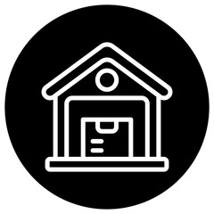 Ware house Vector Icon Design Illustration