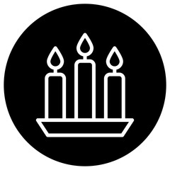 Candle Vector Icon Design Illustration