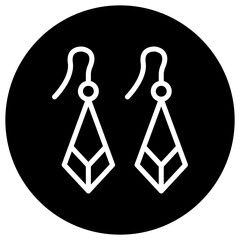 Earrings Vector Icon Design Illustration