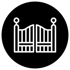 Gate Vector Icon Design Illustration