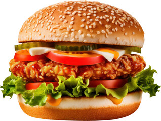 Chickenburger transparent background PNG clipart
